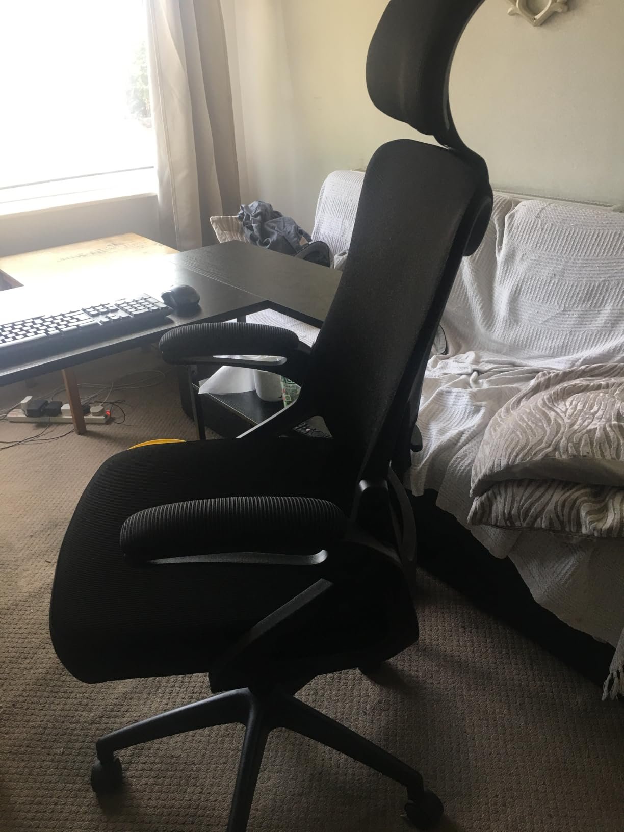 Customer side-view photo of the chair